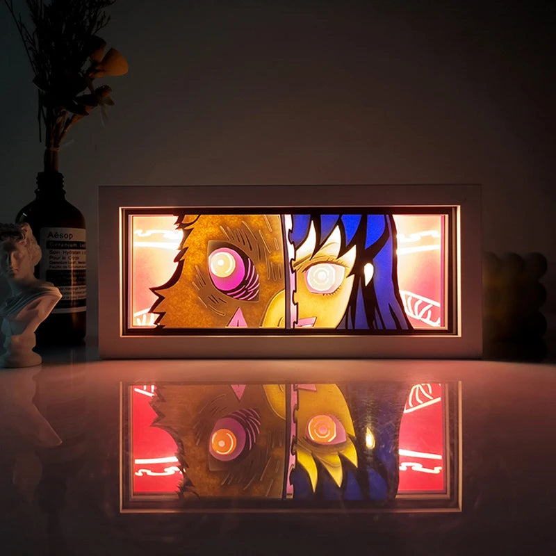 Anime One Piece Paper Cut Shadow Box Light Remote Control Model Multiple Colors Gamer Bedroom Decoration Party Present