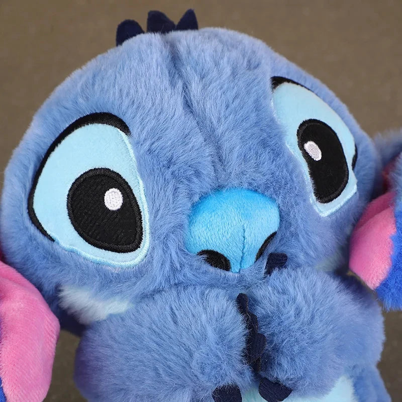 Kawaii Stitch Plush Doll Baby Sleeping Companion Sound Soothing Musical Kawaii with Air Bag and Light Doll Breathing Toys Gifts