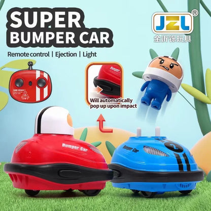 RC Toy 24G Super Battle Bumper Car Popup Doll Crash Bounce Ejection Light Childrens Remote Control Toys Gift for Parenting