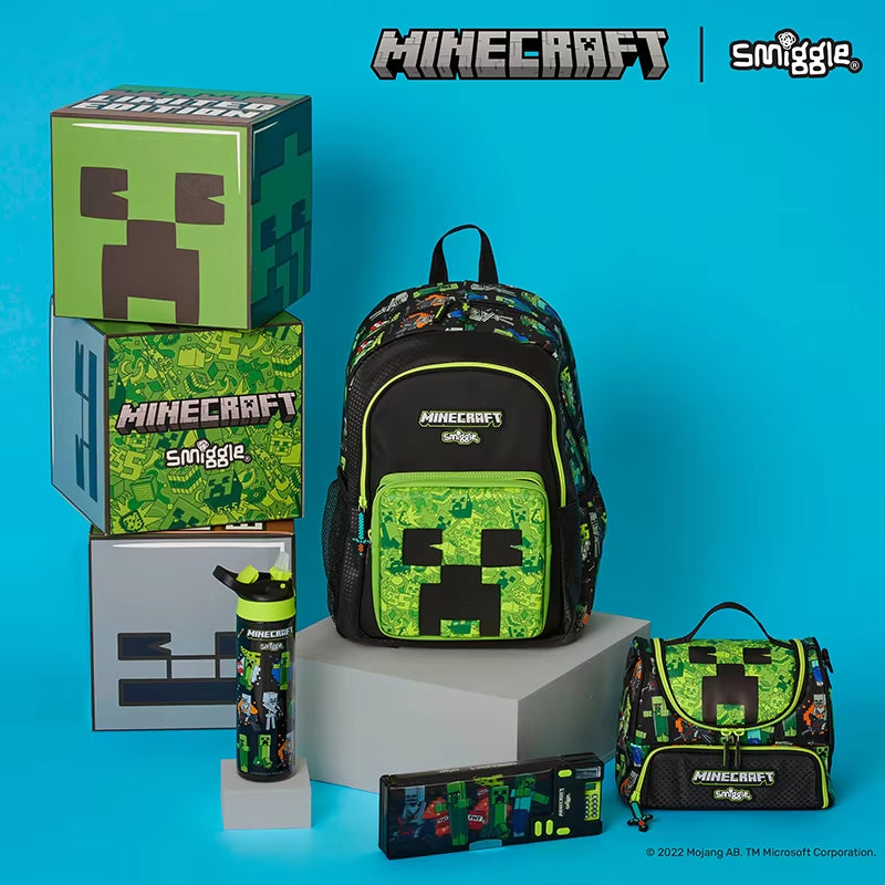 Australia Smiggle Minecraft Co Branded Backpack Primary School and Childrens Backpack Start of School Gift