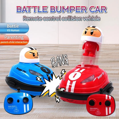 RC Toy 24G Super Battle Bumper Car Popup Doll Crash Bounce Ejection Light Childrens Remote Control Toys Gift for Parenting